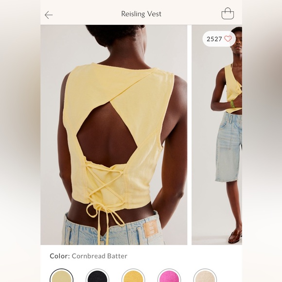 Free People Reisling Vest in “Cornbread Batter” - Picture 5 of 11
